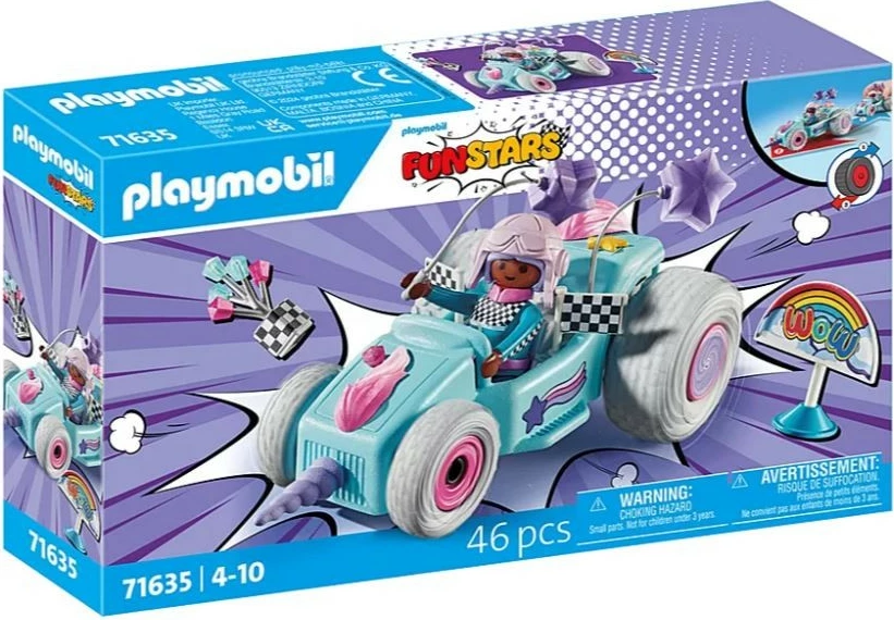 Set lodrash Playmobil Funstars 71635, gokart me unikorn, 46 pjesë