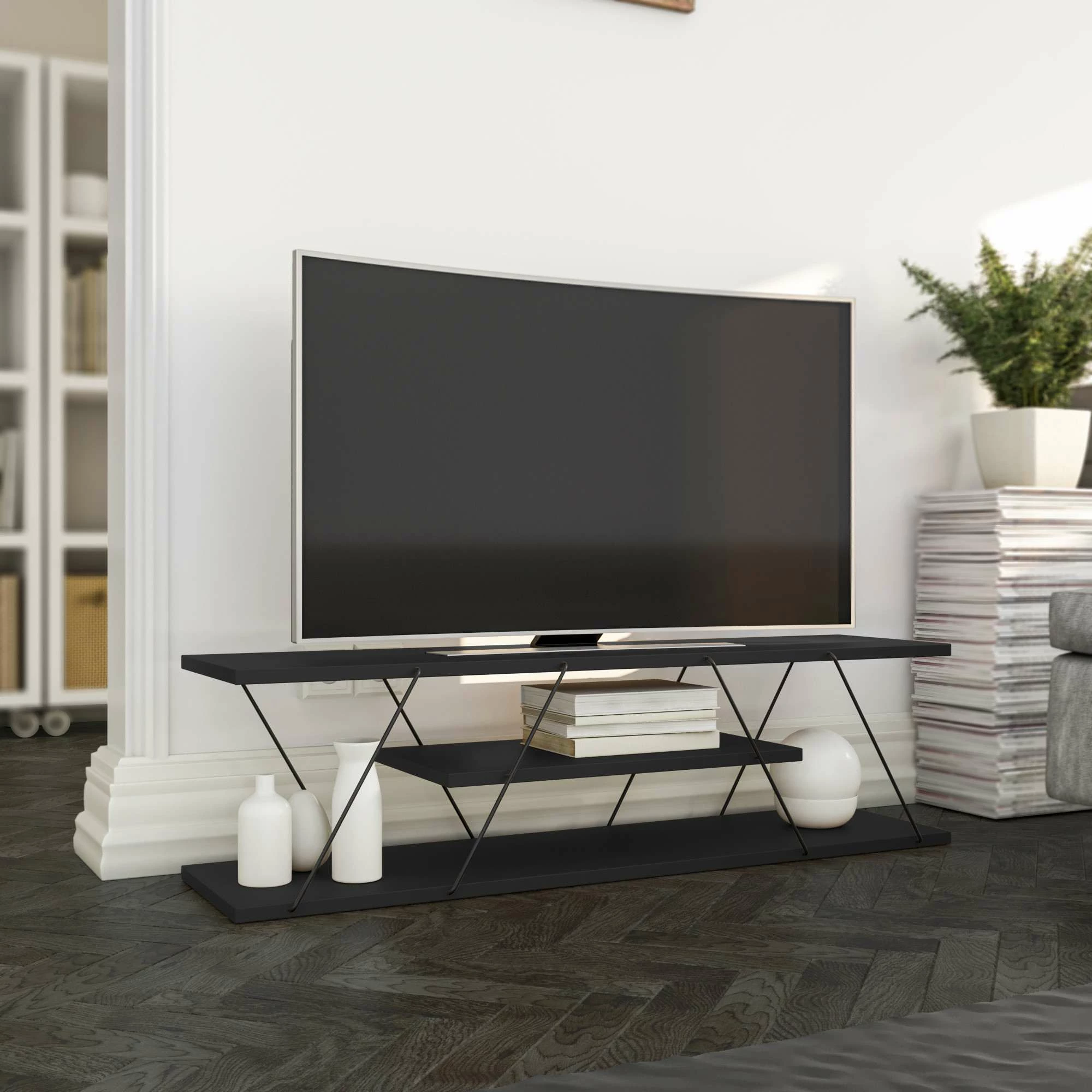 Komodë TV Hanah Home Canaz v2, antracit, gri