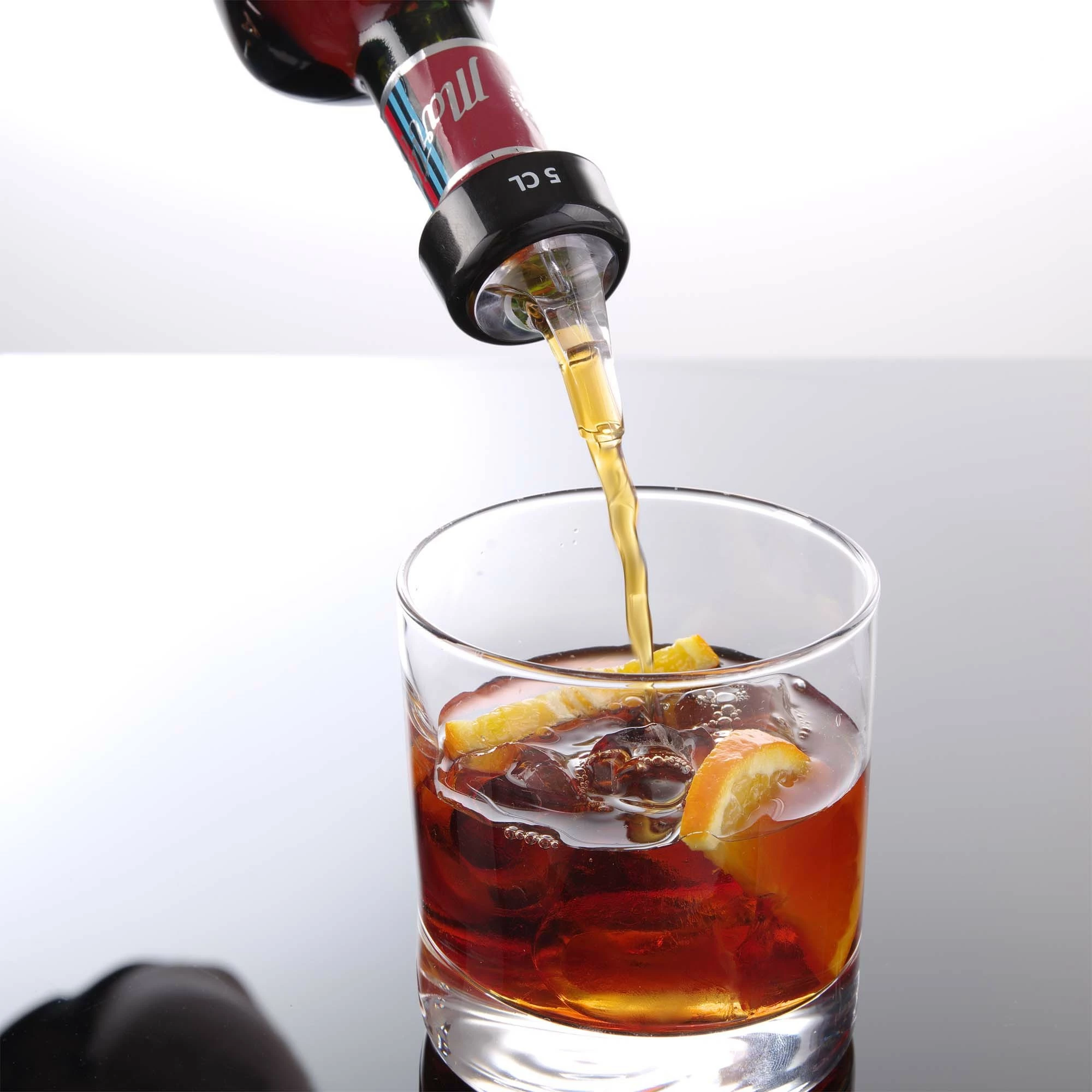 derdhës me masë për pije, Bar Up, 50 ml, set 2 copë, e zezë/transparent