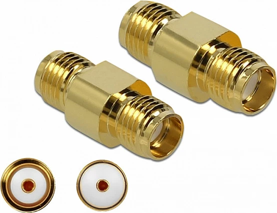 Adapter RF SMA DeLOCK 89974, SMA-SMA, 50 Ω, i artë