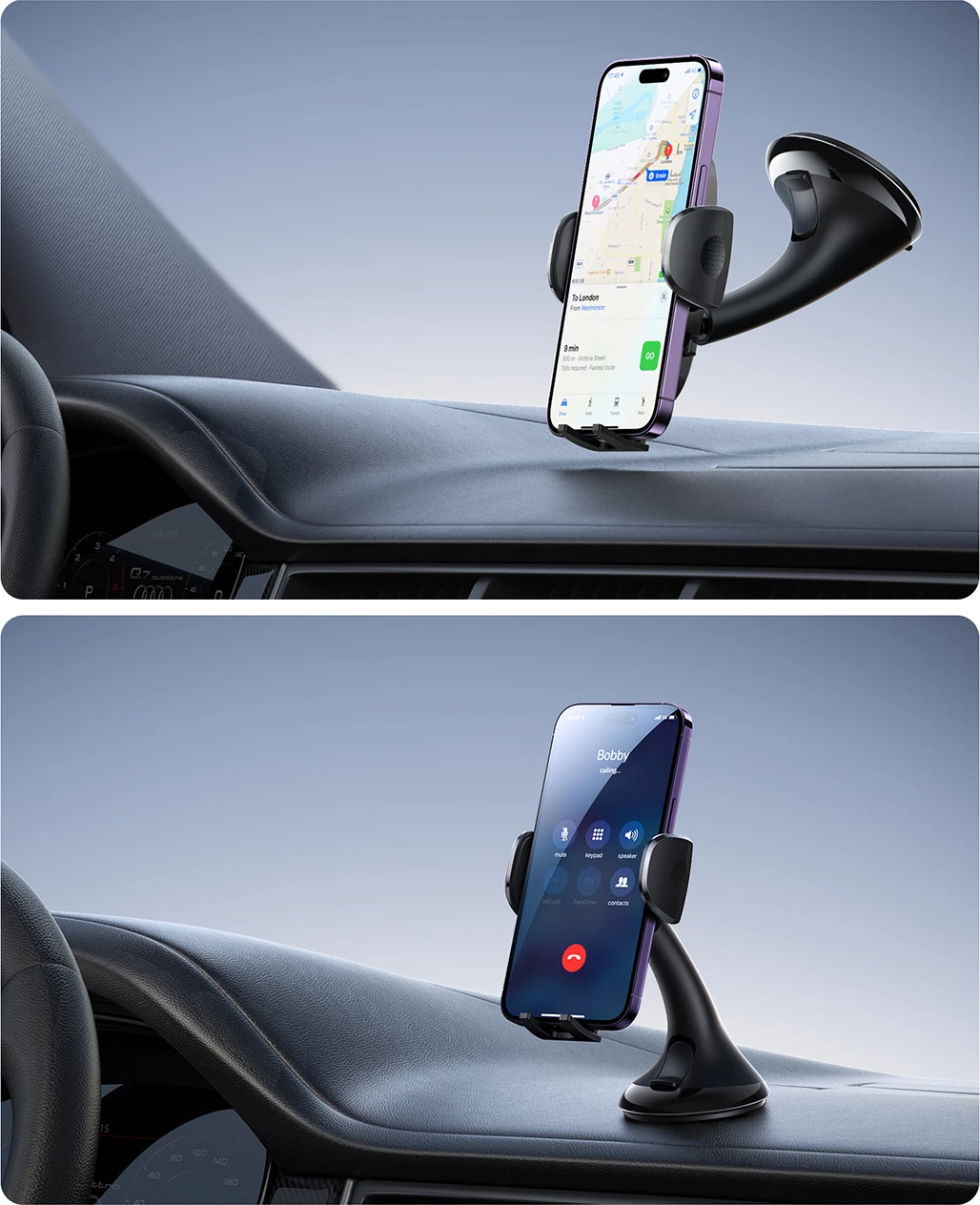 Mbajtës mekanik për celular Joyroom JR-ZS259 për makinë, universal, i zi