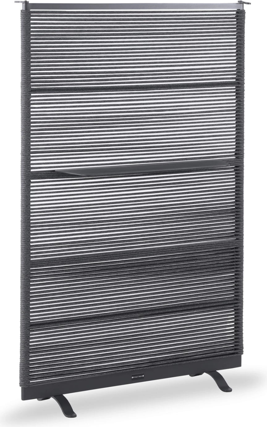 Ndarës dekorativ DELANOR, alumin & litar, ngjyrë qymyr, 120x178.5cm