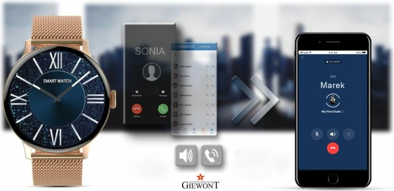 Smartwatch për femra Giewont, rozë