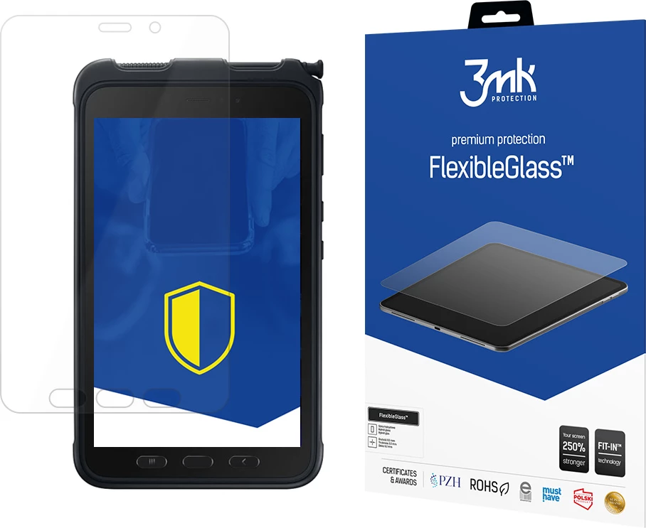 Xham mbrojtës hibrid 3mk FlexibleGlass për Samsung Galaxy Tab Active 3, 8.3 inç, Transparent