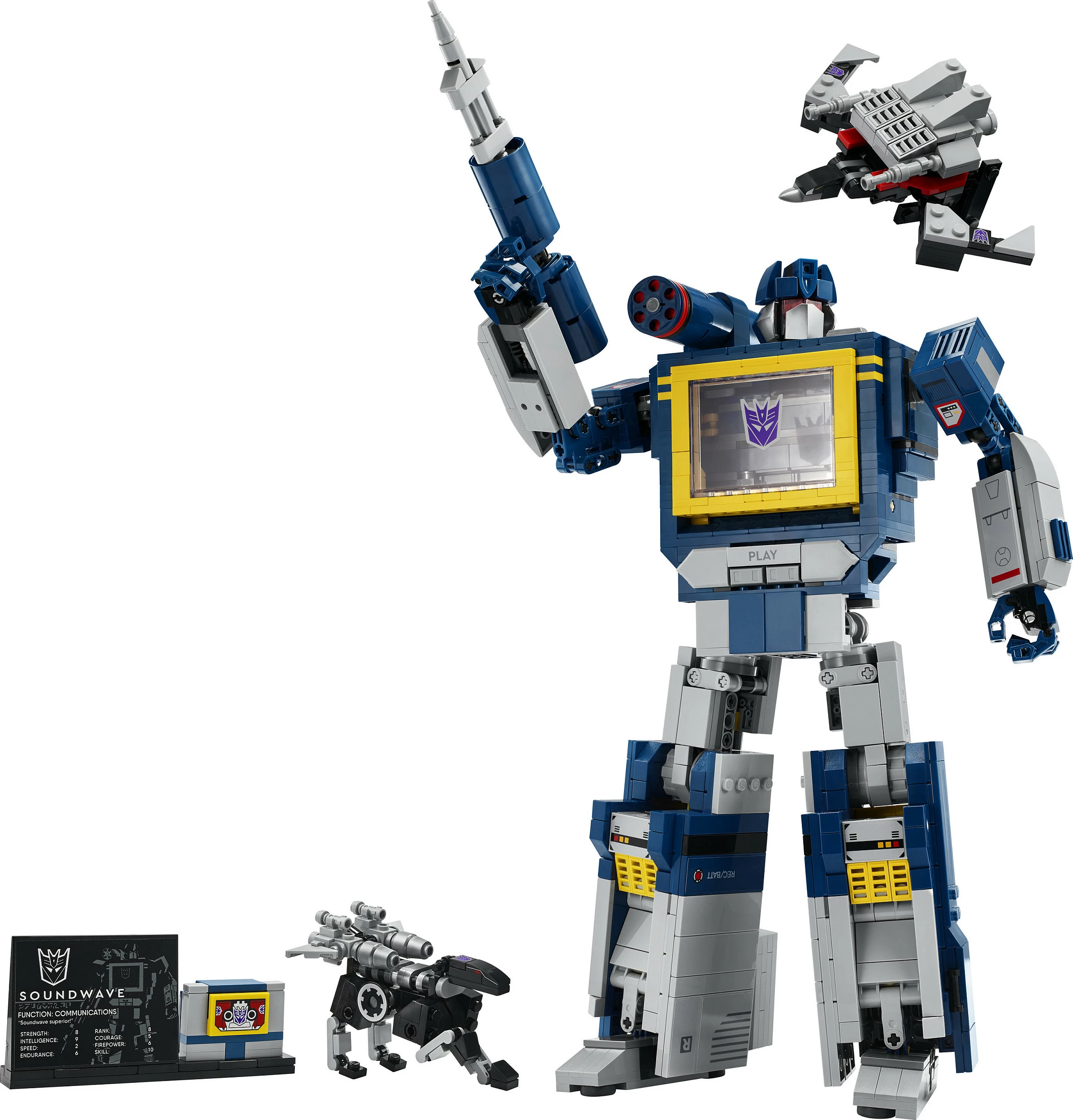 Set ndërtimi LEGO Icons Transformers Soundwave 10358, 1505 pjesë, 18+, multikolor