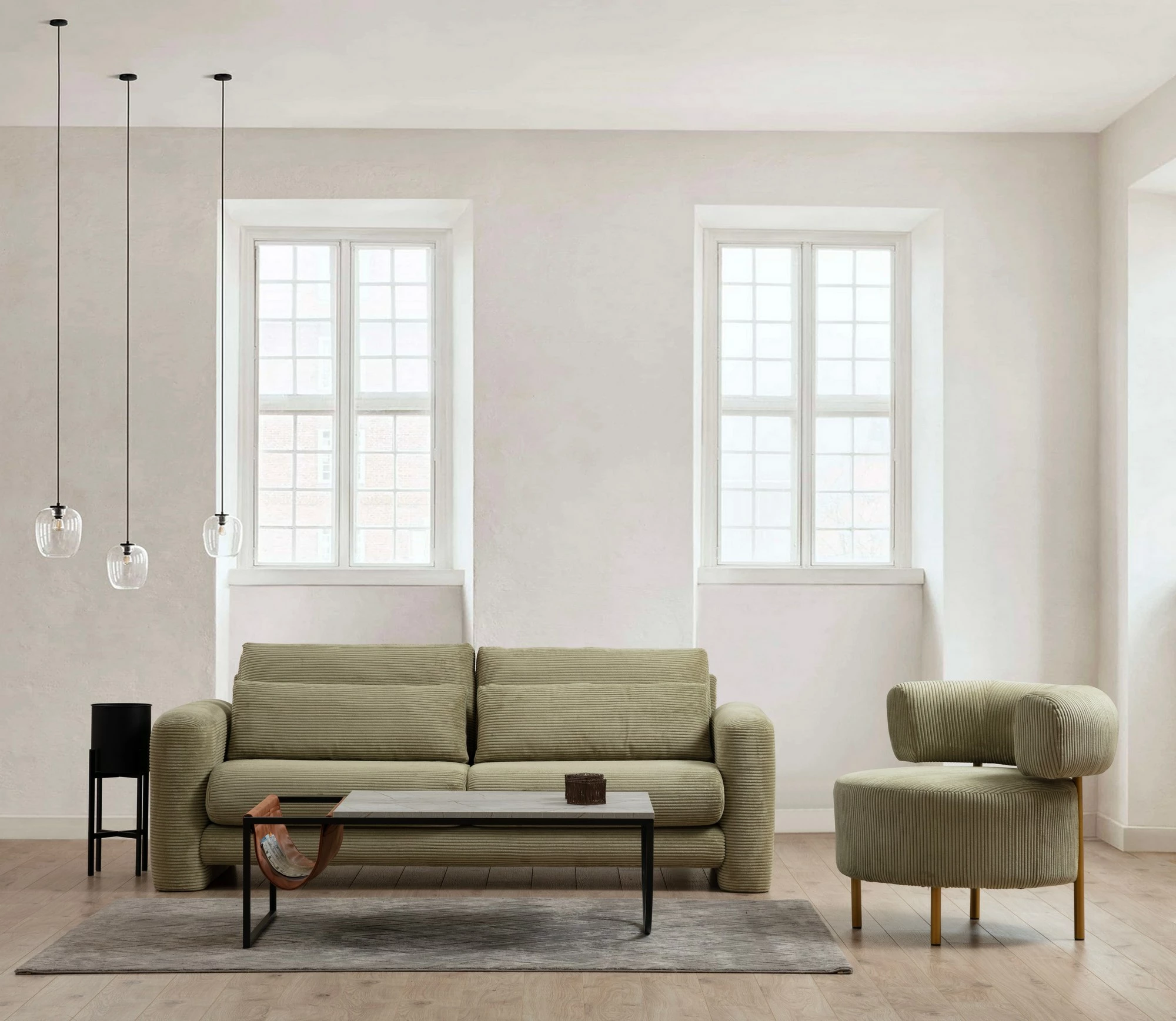 Divan dy ulës, ngjyrë e gjelbër, Atelier del Sofa, Lily