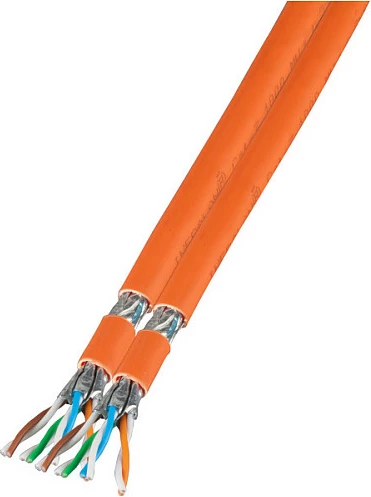 Kabllo LAN EFB Elektronik Duplex Cat7 S/FTP AWG23, 100m, portokalli