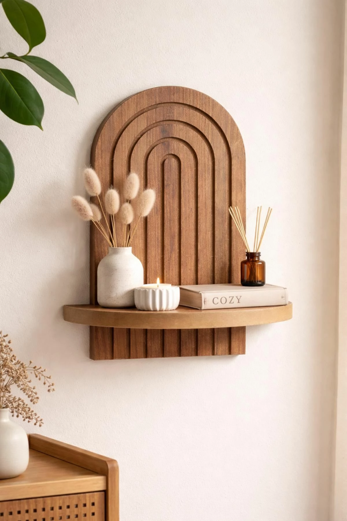 Raft muri dekorativ Skye Decor, Artmtkwll1, ngjyrë lisi