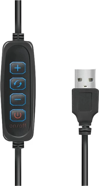 Dritë unazore LED LogiLink AA0151, 1.8m, USB, e zezë