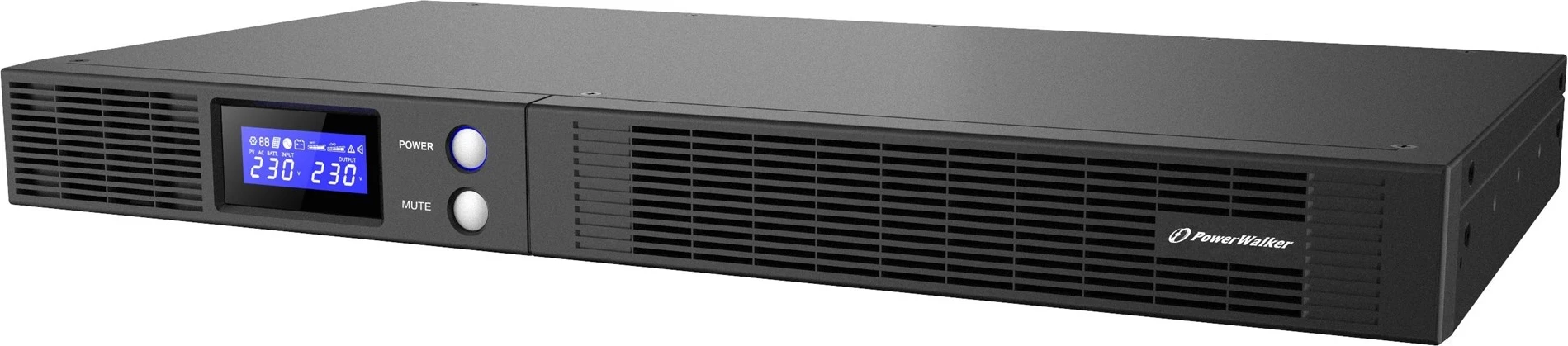 UPS PowerWalker VI 500 R1U, 0.5 kVA 300 W, me 4 dalje AC