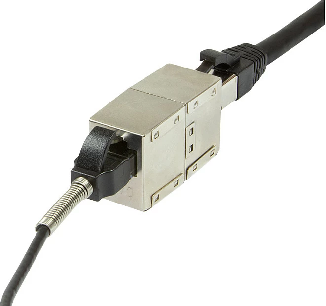 Bashkues kablli rrjeti LogiLink, RJ45-RJ45, Cat6 STP, metalik, argjendi