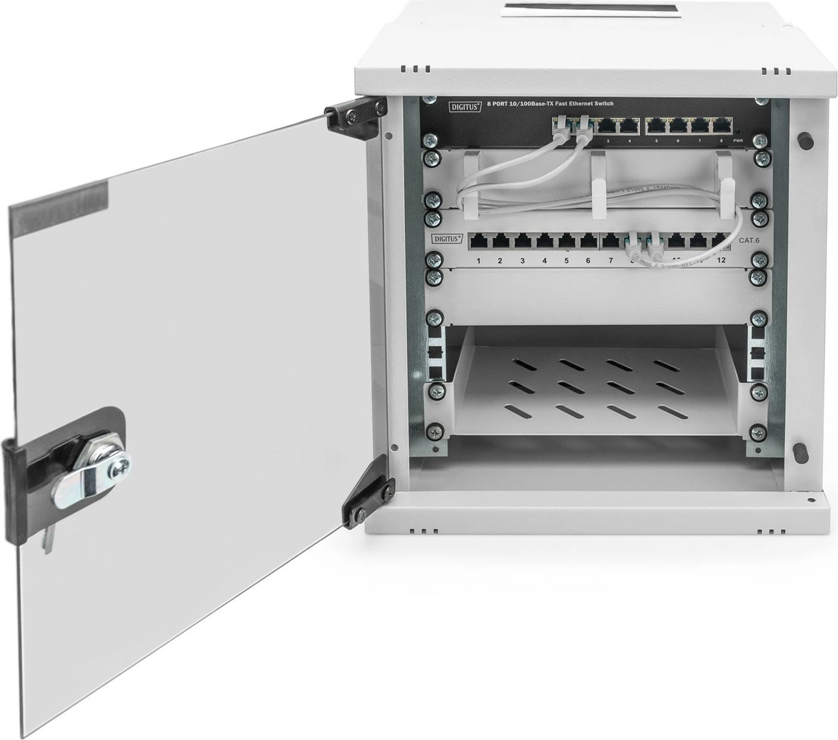 Kasë muri Digitus SOHO PRO 6U 10" gri