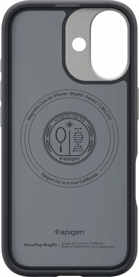 Mbështjellës Spigen Nano Pop MagSafe për iPhone 17, me MagSafe, poliretan, i zi