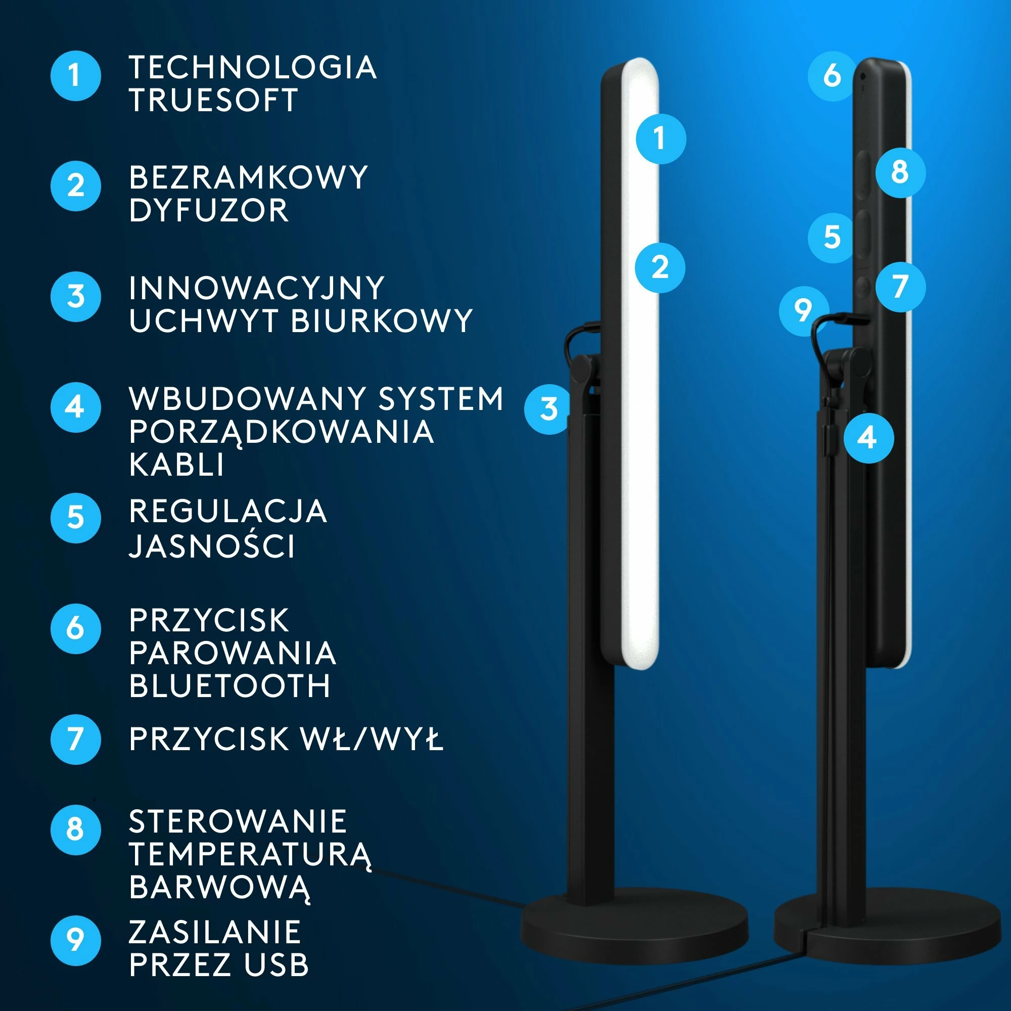 Dritë LED key light për streaming, Logitech G Litra Beam 946-000020, e zezë