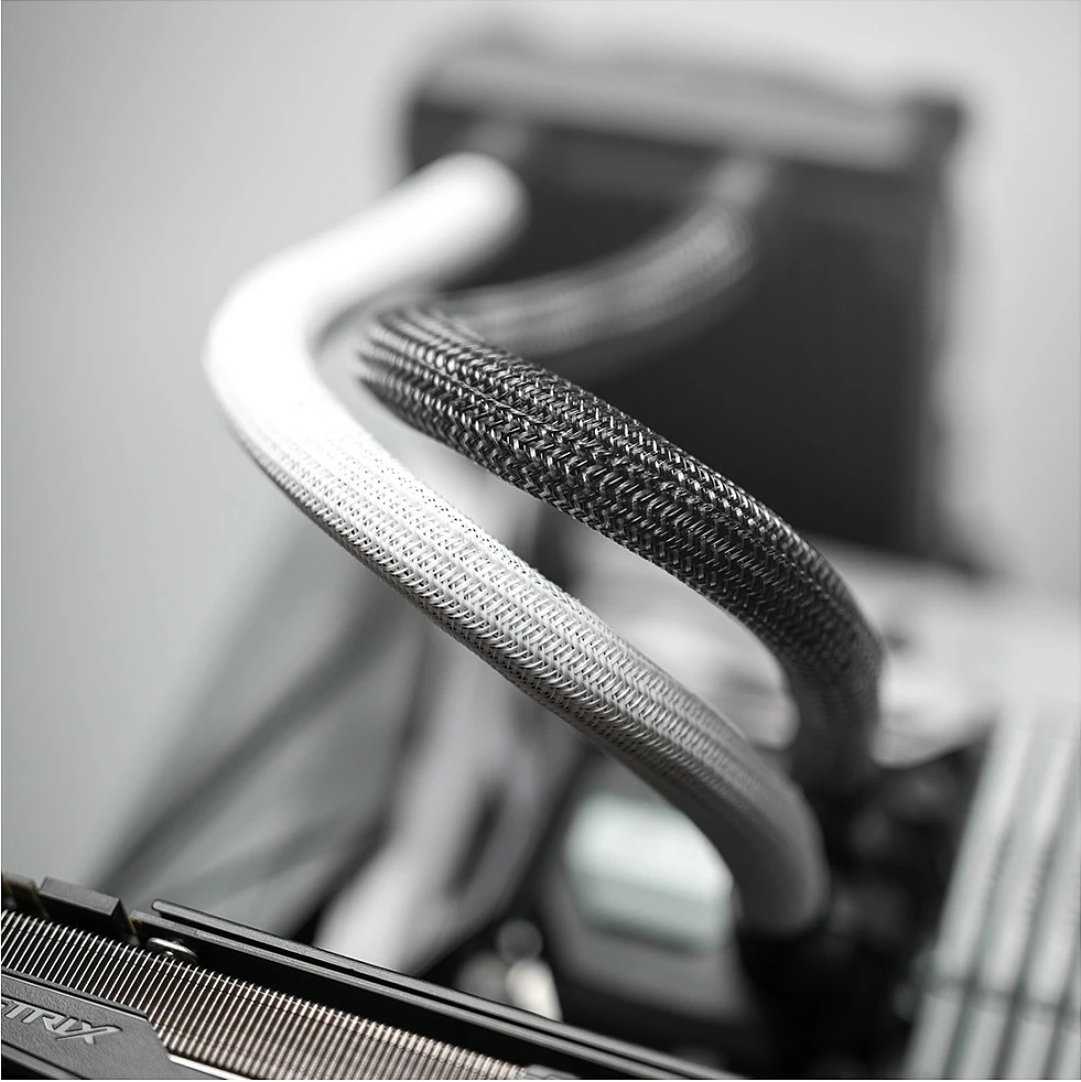 Kit sleeving për AIO CableMod Series 1 për Corsair Hydro Gen 2, i bardhë