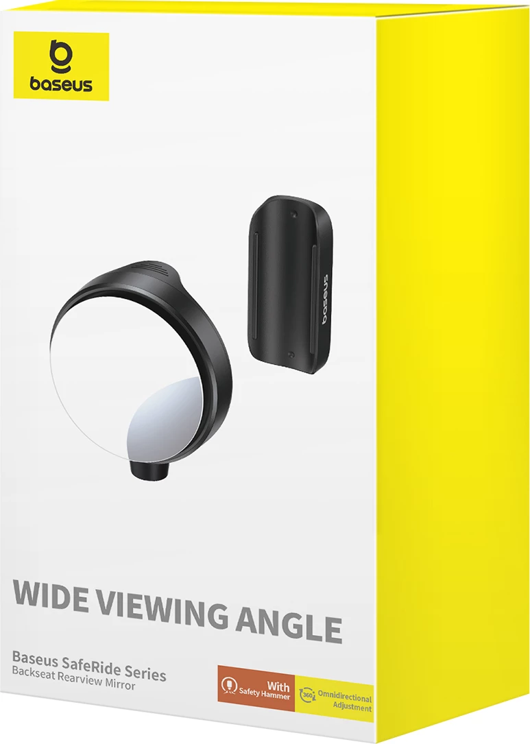 Pasqyrë ndihmëse Baseus SafeRide me çekan sigurie, e zezë