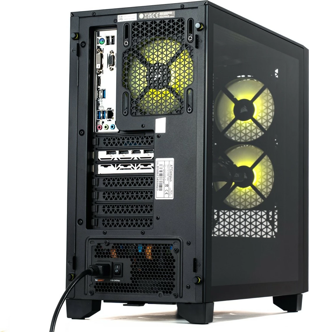 Kompjuter desktop gaming OPTIMUS GA520T-CR12 Ryzen 5 5500 16GB RAM 1TB SSD Radeon RX 9060 OC 8GB Windows 11 Home, zi