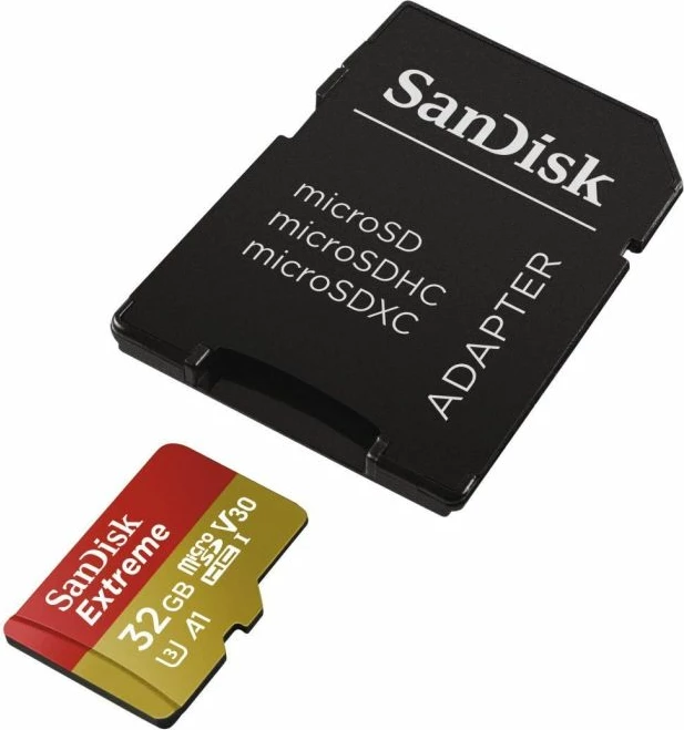 Kartelë memorie microSDHC SanDisk Extreme 32GB A1 CL10 V30 UHS-I U3 100MB/s + adapter SD