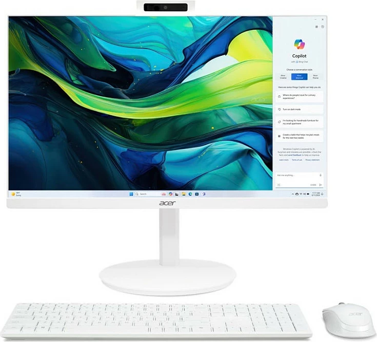 Kompjuter All-in-One Acer Aspire C27-A, 27" Full HD, 16GB RAM, Wi‑Fi/Bluetooth, i bardhë