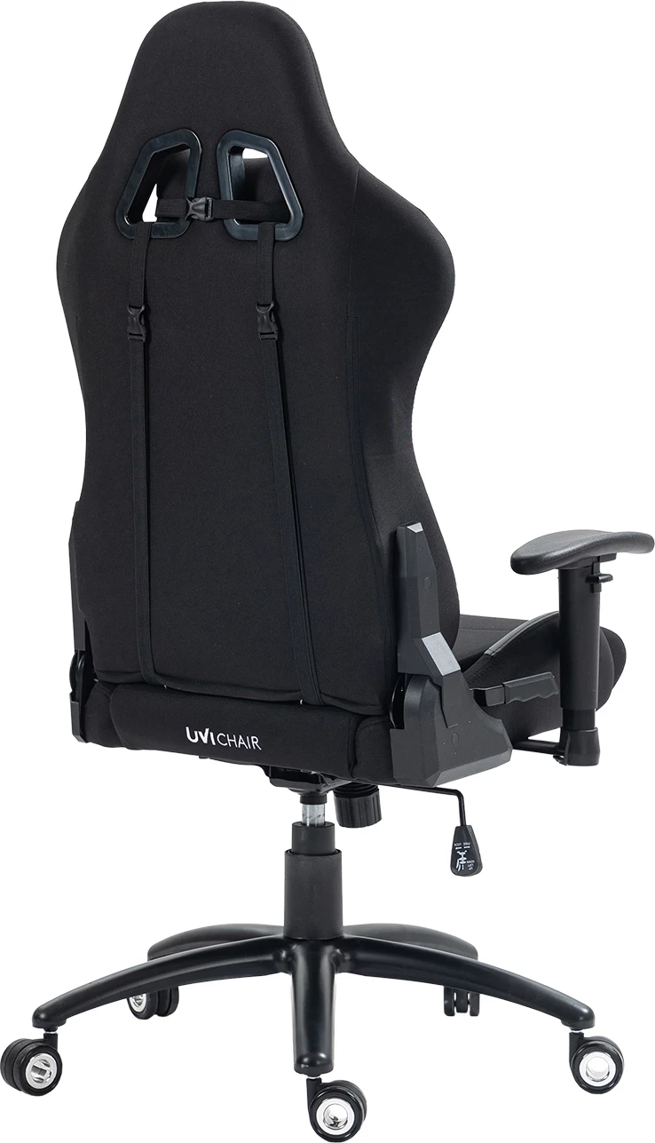 Karrige gaming/zyre UVI Back in Black UVI5000, rrjetë, shpinore 180°, deri 185 kg, e zezë