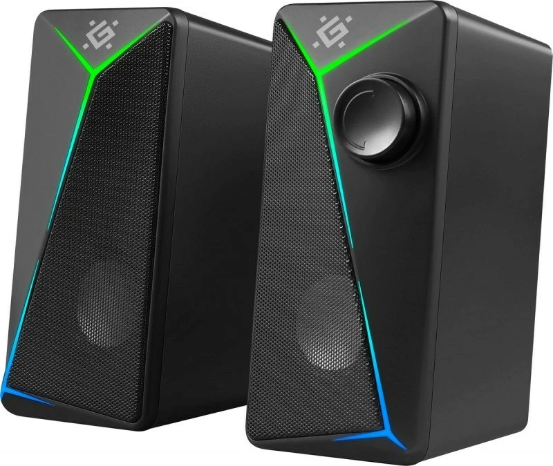 Altoparlantë Defender J5 2.0, 6W, LED, USB, të zi