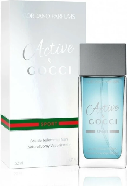 Eau de toilette Gordano Parfums Active Gocci, MEN, 50ml 