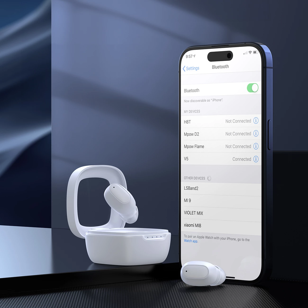 Kufje TWS Choetech MEMS BH-T23-WH, Bluetooth 5.3, USB-C, Bardhë
