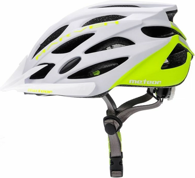 Helmetë biçiklete Meteor Marven 24786-24788, bardhë/jeshile [Madhësia: Standarde]