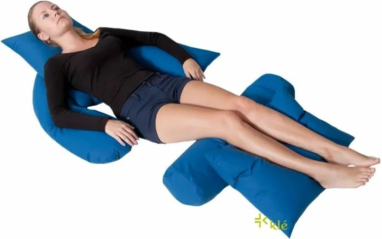 Jastëk pozicionues U-shape ASTON HALF MOON, kaltër