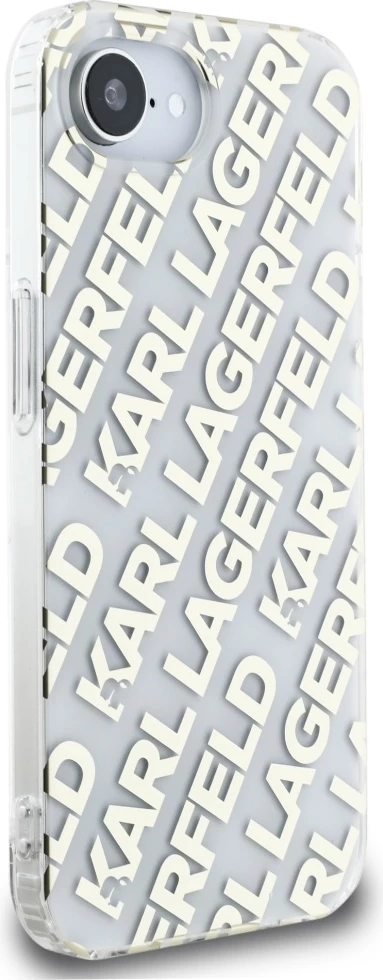 Mbështjellës Karl Lagerfeld IML Repeat Logo për iPhone 16e, Gold