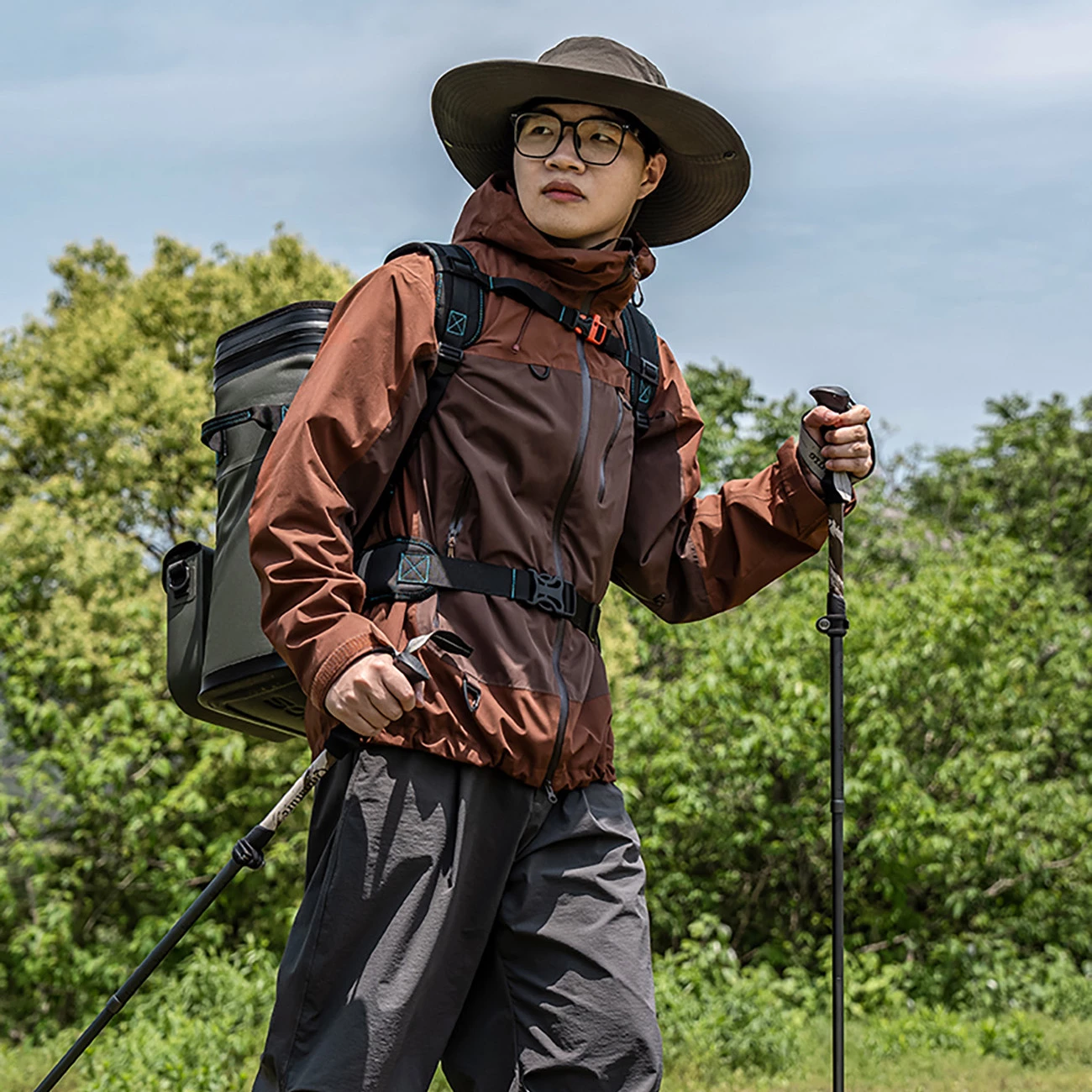 Çantë shpine termike Rockbros 3016001301, 20l + 2.5l, e gjelbër, set