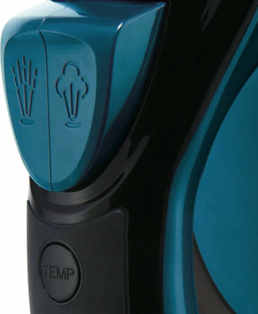 Hekur Russell Hobbs 27280-56 2400W, shpërthim avulli 185 g/min, avull i vazhdueshëm 45 g/min, pllakë qeramike, rezervuar 380 ml, Color Control, turkez/zi