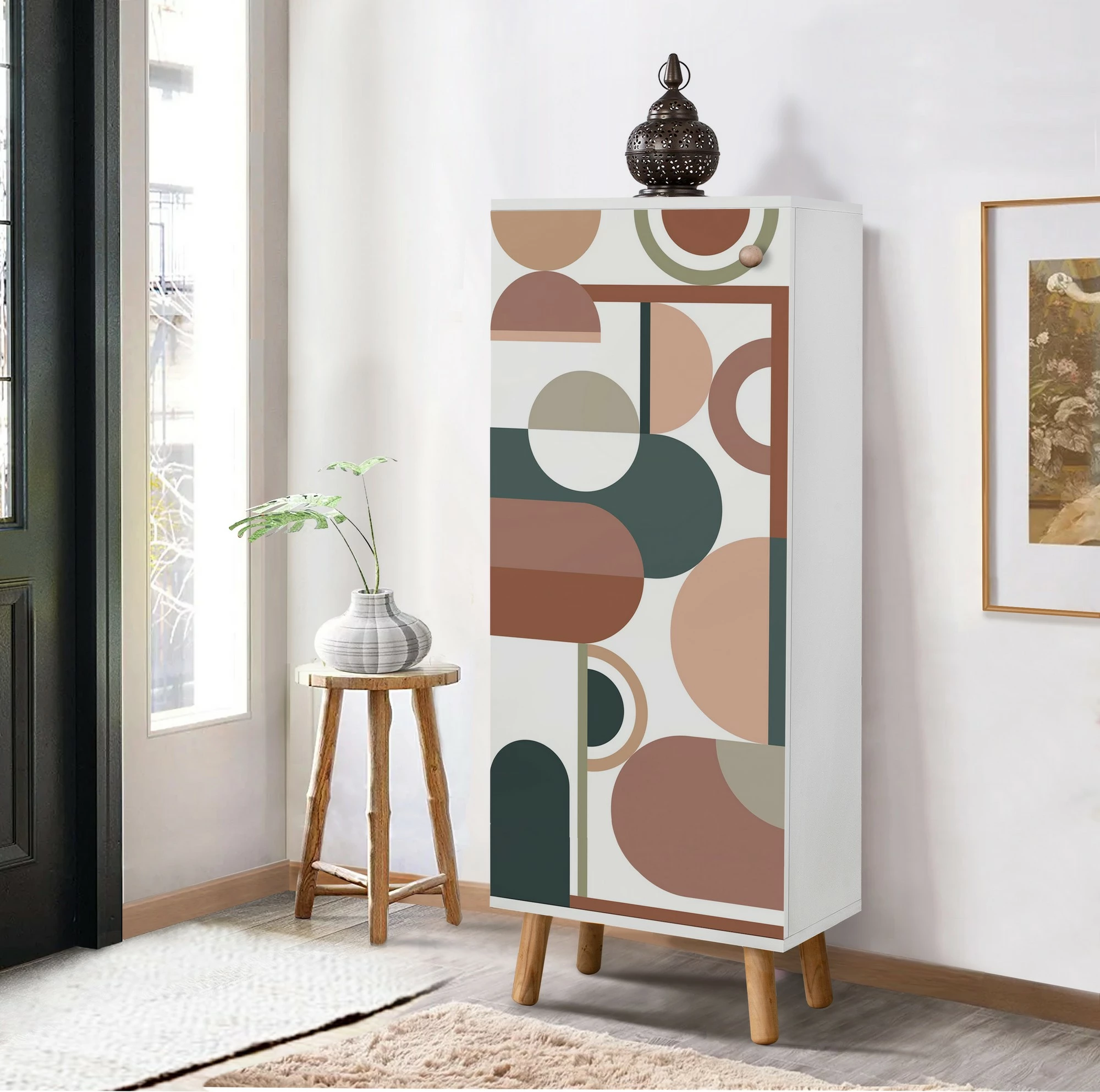 Dollap këpucësh Hanah Home, Vegas - B 942, ngjyrë e bardhë, dizajn modern, 50x135x38cm