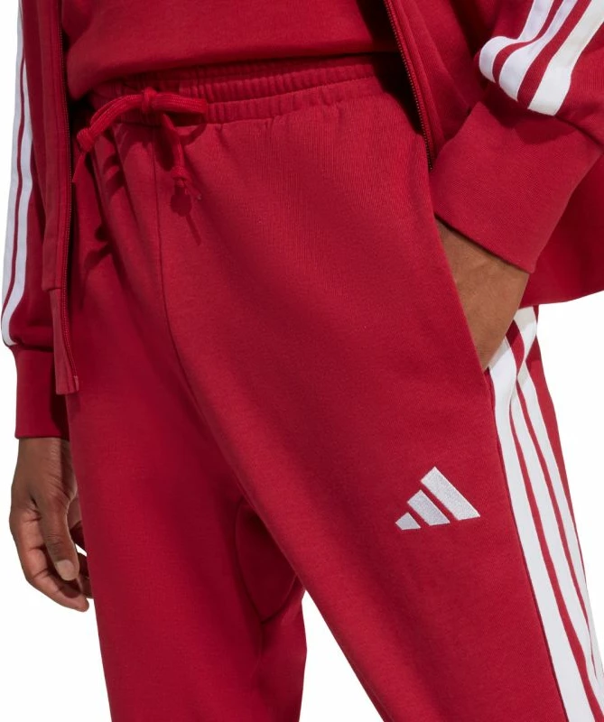 Pantallona për meshkuj adidas Essential 3-Stripes French Terry KR2702, të kuqe [Madhësia: S]