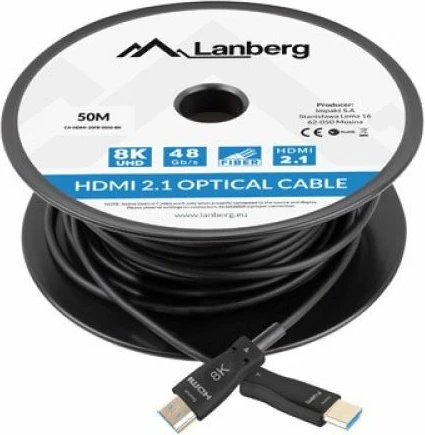 kabllo HDMI Lanberg CA-HDMI-30FB-0500-BK, e zezë, 50m