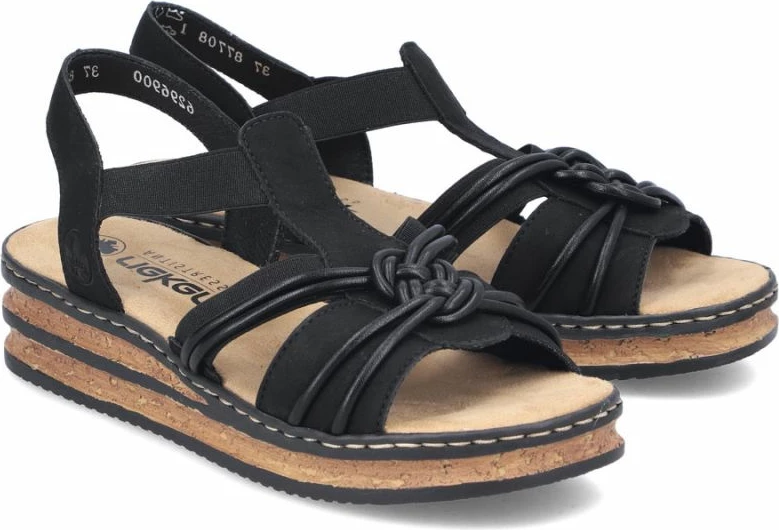 Sandale femrash Rieker 62969-00, të zeza