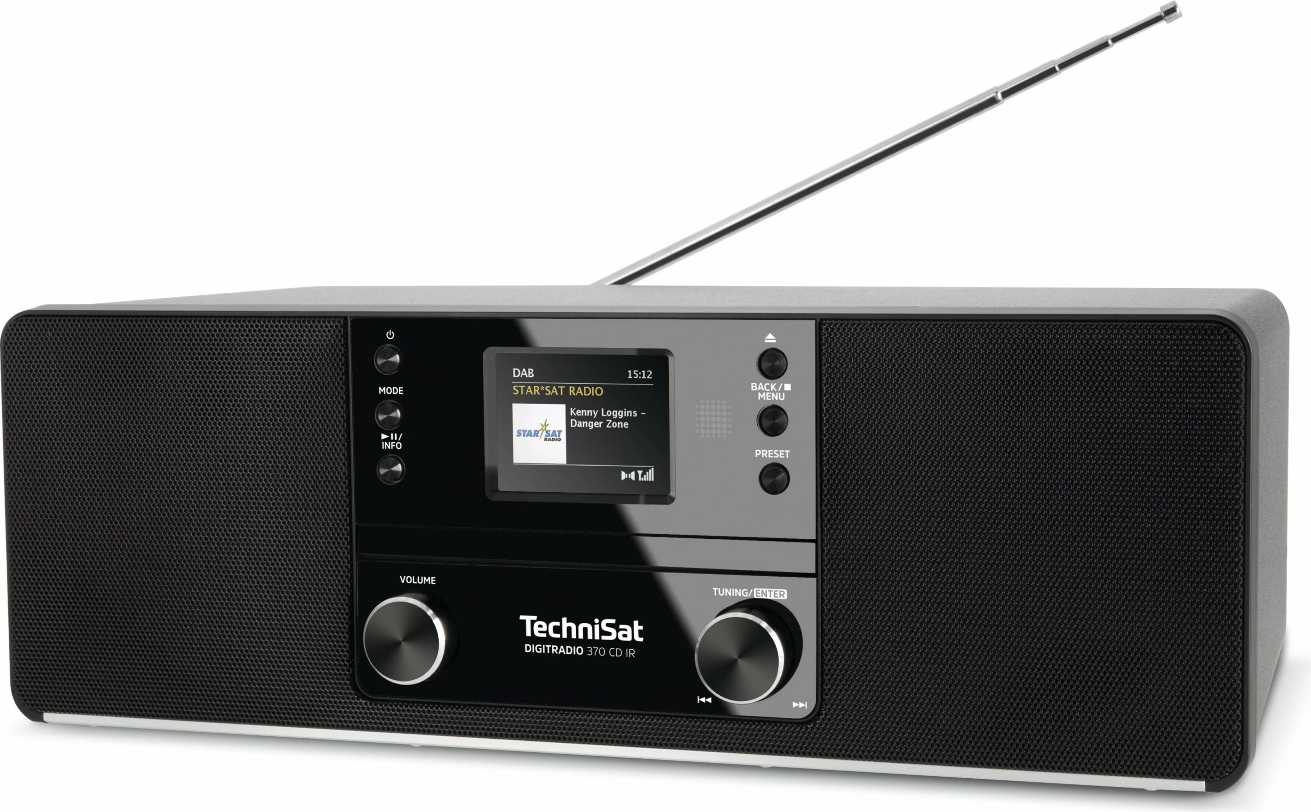 Radio TechniSat DigitRadio 370 CD IR, me CD, internet radio, e zezë