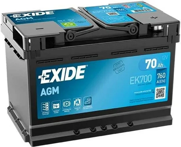 Bateri 12V 70Ah Exide Agm Ek700