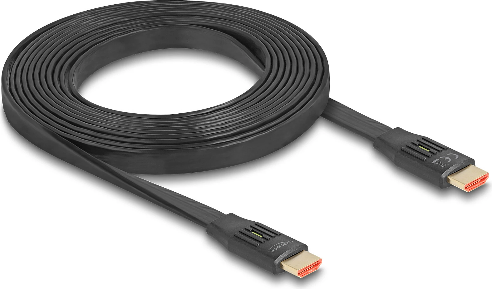 Kabllo HDMI DeLOCK 81003, 3 m, 48 Gbit/s, 8K, e sheshtë, e zezë