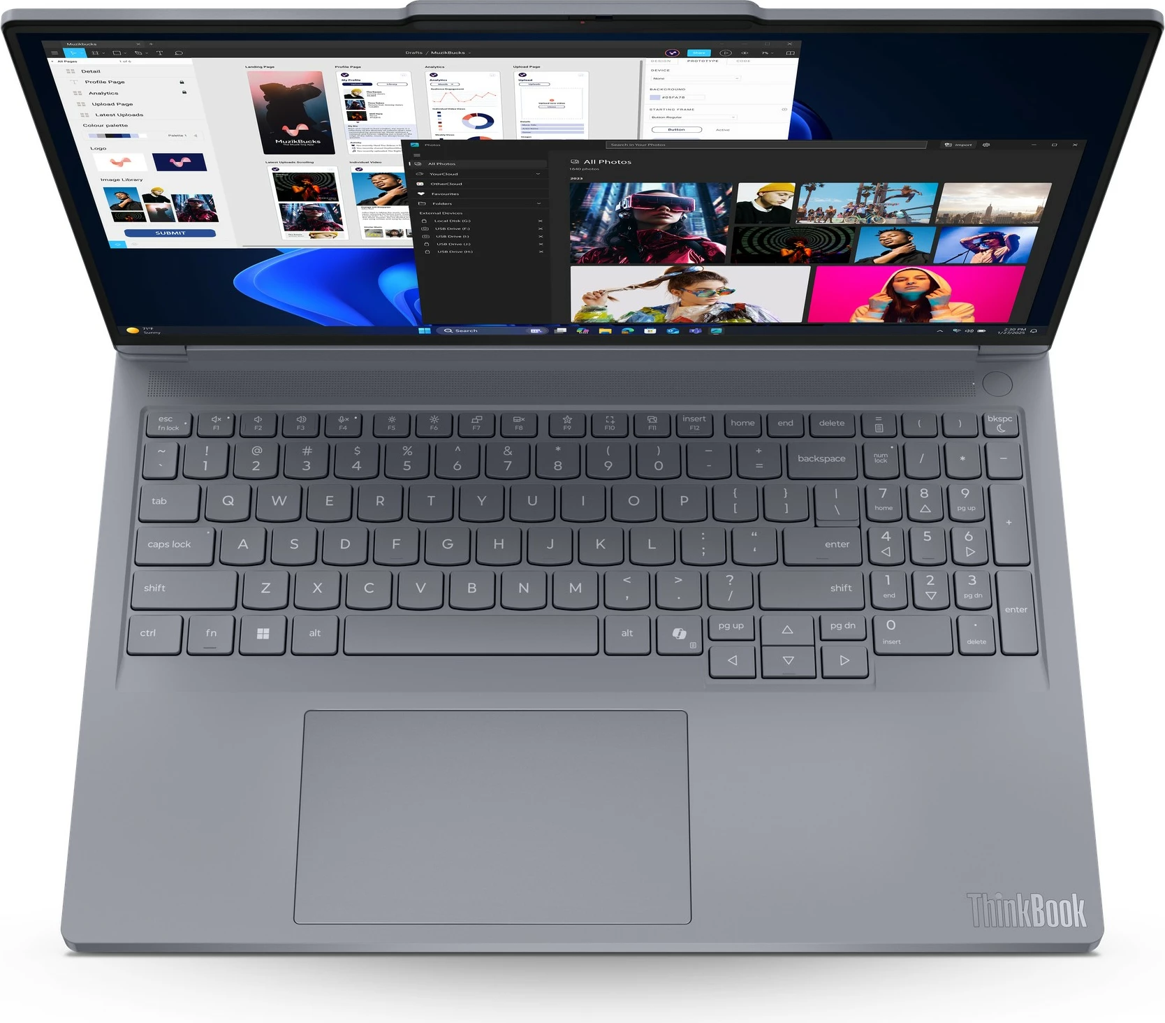 Laptop Lenovo ThinkBook 16p G6, Ryzen 9 8940HX, 64GB, 1TB SSD, 16.0 WQXGA, Luna Grey