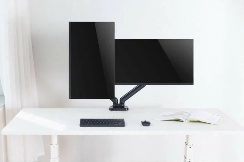 Mbajtëse tavoline për dy monitorë Techly ICA-LCD 462B, 17-32 inç, 9kg, e zezë