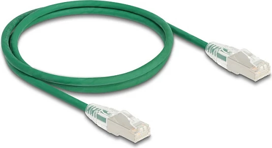 Kabllo rrjeti DeLOCK Cat6A RJ45-RJ45 Slim 1m, U/FTP, 10Gbps, e gjelbër