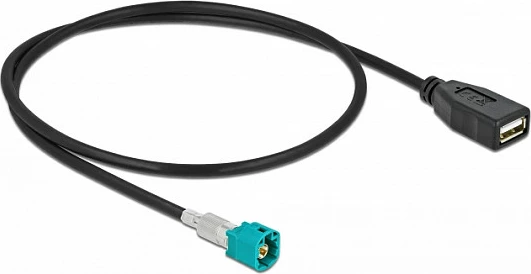 Kabllo adapter DeLOCK HSD Z (mashkull) në USB 2.0 Type-A (femër), 0.5 m, e zezë