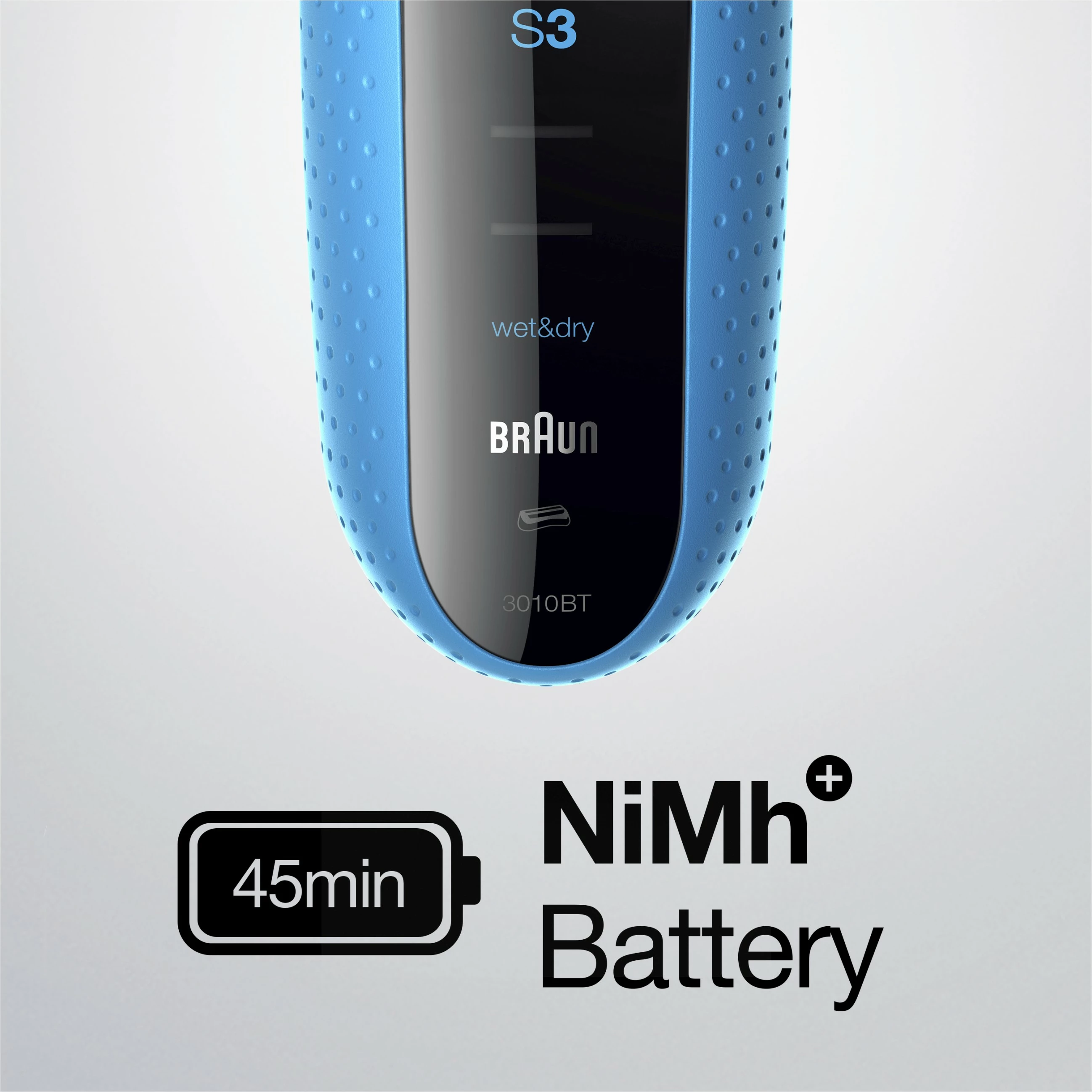 Makinë rroje Braun 3010BT, NiMH, 45 min, e zezë/blu