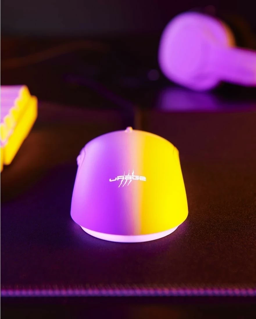 Maus gaming uRage Reaper 250, 6200 DPI, wired, RGB, i bardhë