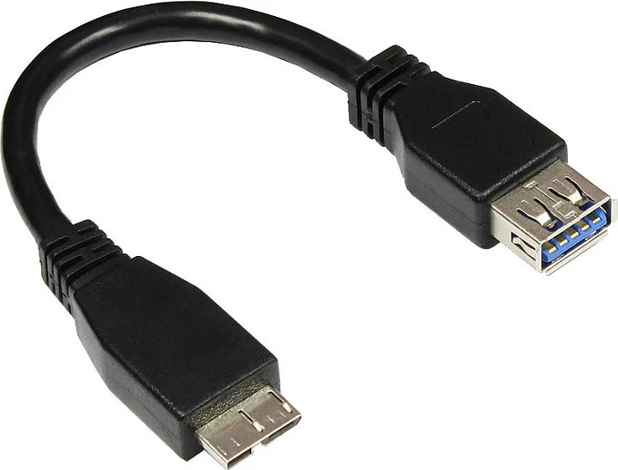 Kabllo adapter USB 3.0 OTG GoodConnections Micro-USB B (M) në USB-A (F), 0.1 m, e zezë