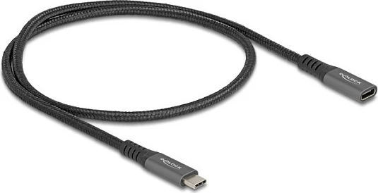 Kabllo zgjatëse USB-C DeLOCK, USB 3.2 Gen 2, 0.5 m, PD 100 W, 10 Gbps, e zezë