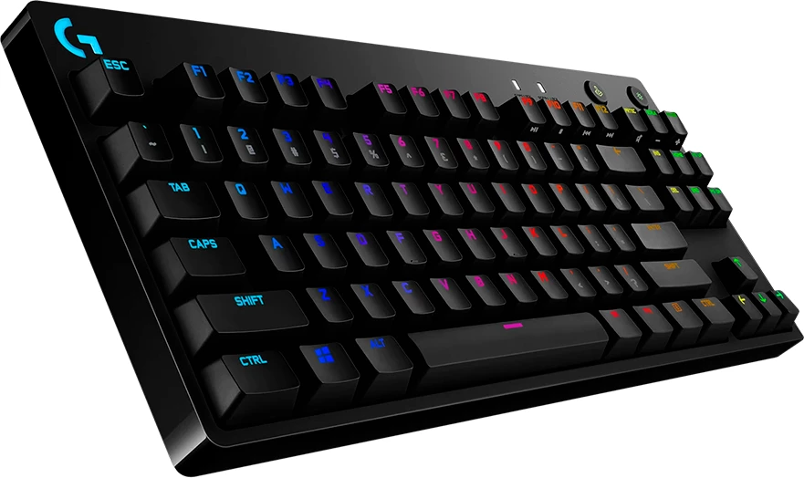Tastierë gaming mekanike Logitech G Pro TKL, USB me kabllo, GX Blue clicky, US INT'L layout, e zezë 2
