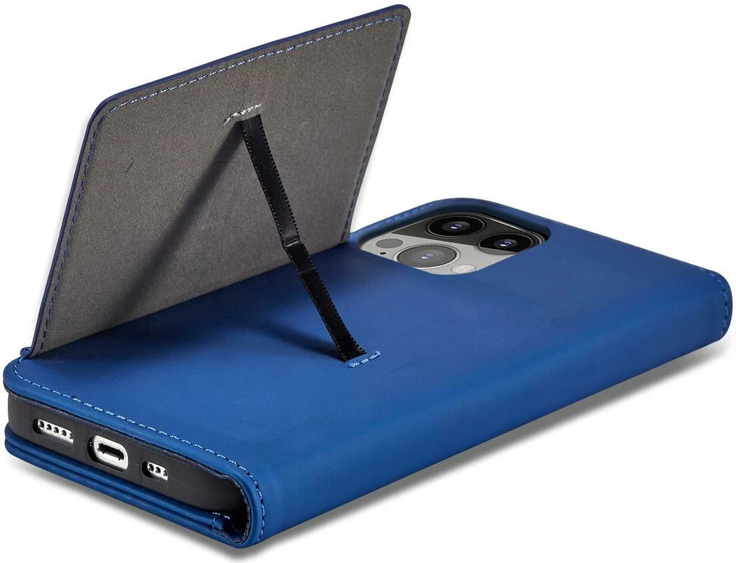 Mbështjellës magnetik për iPhone 14 Pro Hurtel Magnet Card Case, me kapak, portofol dhe qëndrim, kaltër