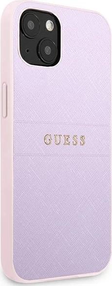 Mbështjellës Guess GUHCP13SPSASBPU për iPhone 13 mini, Saffiano, vjollcë